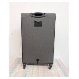 Skyline Softside Large Checked Spinner Suitcase - Gray Heather: Expandable Spinner Luggage