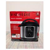 Instant Pot 6qt 9-in-1 Pressure Cooker Bundle: Exclusive Bonus Silicone Pan with Lid, Rice & Multi Cooker, Stainless Steel