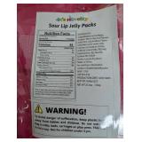 Large Box of Sour Lip Jelly Candy Strawberry Flavored