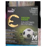 6 Pair of Puma Soccer Socks Size M 1-3