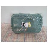 Faux Neoprene Lunch Tote - All In Motion Green Zippered Recycled Polyester Bag