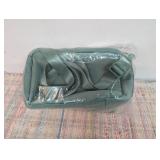Faux Neoprene Lunch Tote - All In Motion Green Zippered Recycled Polyester Bag