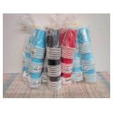 240ct Disposable Paper Party 12 oz Cups in a Variety of Colors