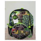 Jurassic World Rebirth 5 Pc Backpack Set Lunch Kit Bottle Pencil Pouch Keychain