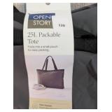 Daypack Packing Tote Bag - Open Story™ Gray: Travel Handbag with Zip Closure
