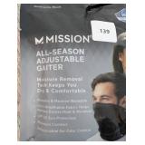 Pair of Mission Cooling Neck Gaiter Black Face/Neck Cover Adjustable