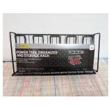 Pro Essentials Power Tool Organizer and Storage Rack, Black