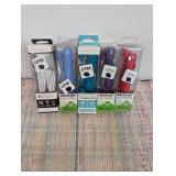 Variety of Micro USB Chargers/Carports, IPhone/IPad USB Charger & Billboard Stereo Earbuds w/ Built in Mic