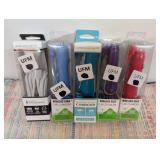 Variety of Micro USB Chargers/Carports, IPhone/IPad USB Charger & Billboard Stereo Earbuds w/ Built in Mic