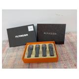 4 Sizes Cigar Nozzle Holder Pure Copper Resin Sculpture Pattern Cigar Pipe Set Vintage Silver
