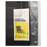 Sling Patio Dining Folding Chair Black - Room Essentials
