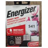 Energizer Connect Smart 1080p HD Outdoor Security Socket Camera with Siren Alarm, 2 Way Audio and Night Vision Black