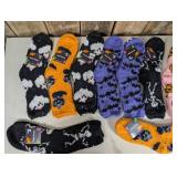 Cozy Halloween Socks, 10 Pairs, Shoe Size 4-10