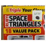 Ruby Space Triangles Closet Storage Hanger Holder (18-Count)