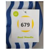 Sun Squad - Pool Noodle, White & Blue Striped