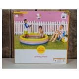 Ring Pool 105 gal Round Kiddie Pool - Yellow/Pink/Navy - Sun Squad