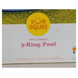 Ring Pool 105 gal Round Kiddie Pool - Yellow/Pink/Navy - Sun Squad
