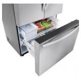 LG Standard-Depth 31.7-cu ft 3 -Door 36-in Wide with Ice Maker ( PrintProof Stainless Steel ) ENERGY STAR Certified