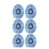 Spin Mop Replacement Head - 6 Pack RinseClean Mop Refills with Base Compatible with O-Cedar Triangle Spin Mop