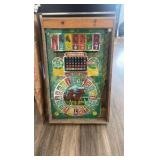 1930s-1940s Kentucky derby slot machine back glass
