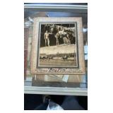 1945 boy plin horse racing photograph
