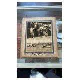 1945 boy plin horse racing photograph