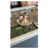 antique silver plated candle holder with snuffer