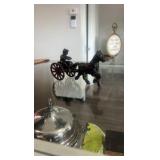 antique cast iron horse trotting toy