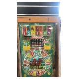 1930s-1940s Kentucky derby slot machine back glass