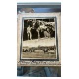 1945 boy plin horse racing photograph