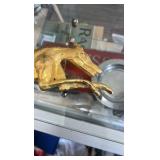 brass greyhound belt buckle 1991