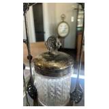 Victorian era silver plated pickle castor