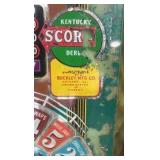 1930s-1940s Kentucky derby slot machine back glass