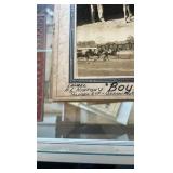1945 boy plin horse racing photograph
