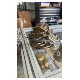 antique brass greyhound themed book ends