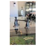 silver plated greyhound dog display piece