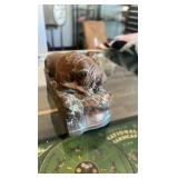 vintage bronze dog statue