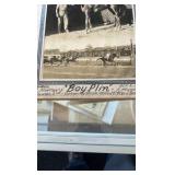 1945 boy plin horse racing photograph