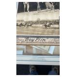 1945 boy plin horse racing photograph