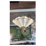 1923 French horse racing themed alcohol advertising fan