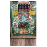 1930s-1940s Kentucky derby slot machine back glass