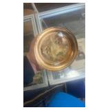 brass dog themed inkwell