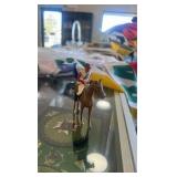 antique Saratoga raceway souvenir horse and jockey toy