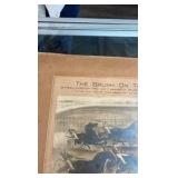1869 the brush on the homestretch lithograph