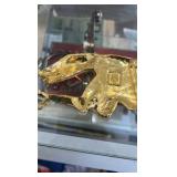 brass greyhound belt buckle 1991