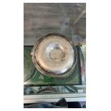 antique silver plated candle holder with snuffer