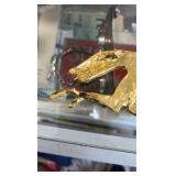 brass greyhound belt buckle 1991