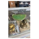 antique brass greyhound themed book ends