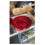 vintage red glassware set