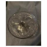 Eapg glass pedestal cake stand GLOWS